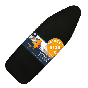 Extra Wide Ironing Board Cover 18 x 49 - Thick, Heat Reflective, Non-Stick