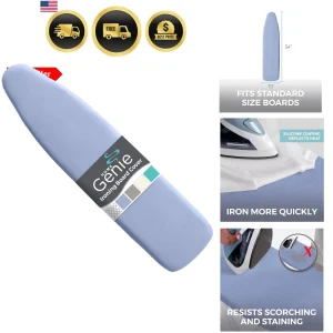 Ironing Board Cover, Extra Thick Padding, Scorch Resistant Silicone Coating, ...